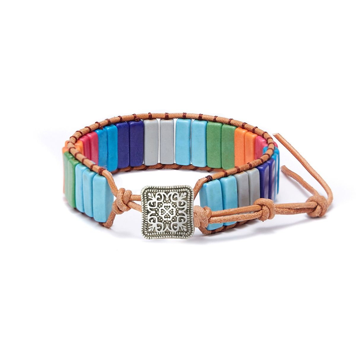 LUCYANA JOYAS Y ACCESORIOS - Pulsera para Mujer Jaspe y 7 Chakras - Joyas Lucyana