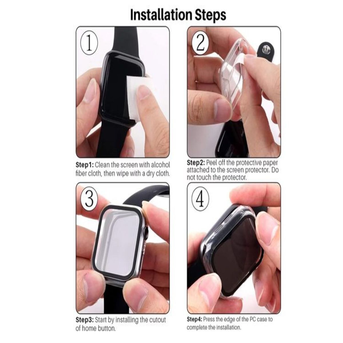 GENERICO - Bumper con Vidrio incorporado para Redmi Watch 3 - Blanco