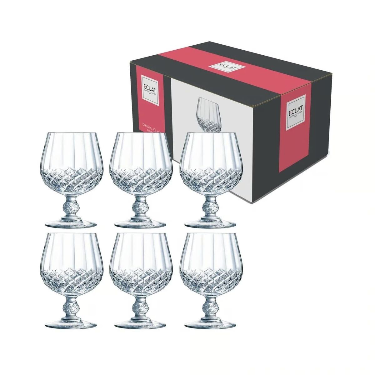 CRISTAL D'ARQUES - Set x6 Copa cognac 320ml Longchamp