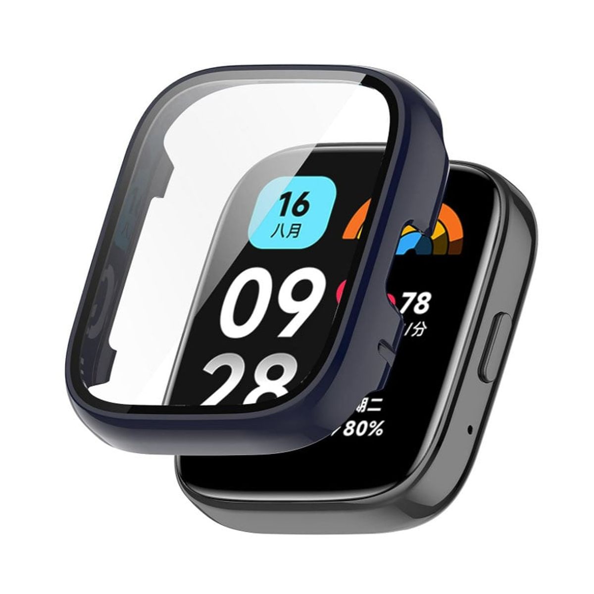 GENERICO - Bumper con Vidrio incorporado para Redmi Watch 3 - Azul
