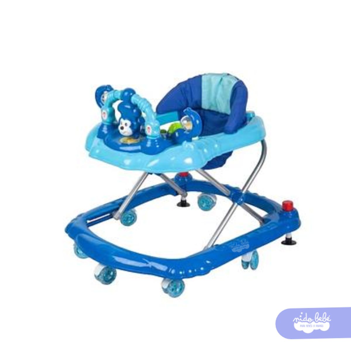 GENERICO - Andador Para Bebé Musical «MONITO» Azul celeste