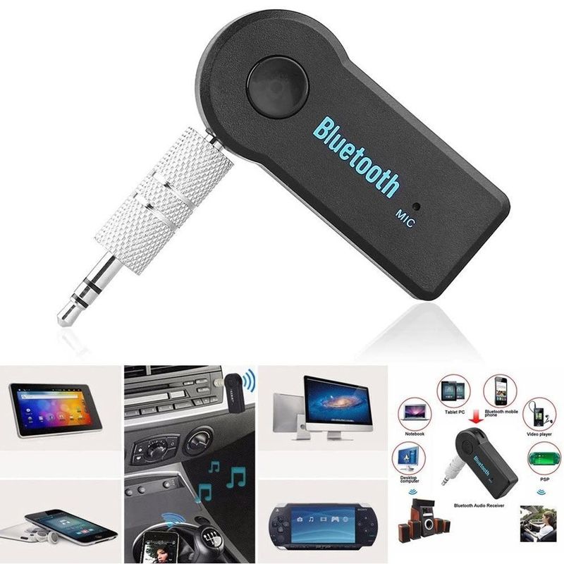 OEM - Adaptador Car Bluetooth 3.0 Auxiliar Receptor de Sonido Audio 3.5 Mic