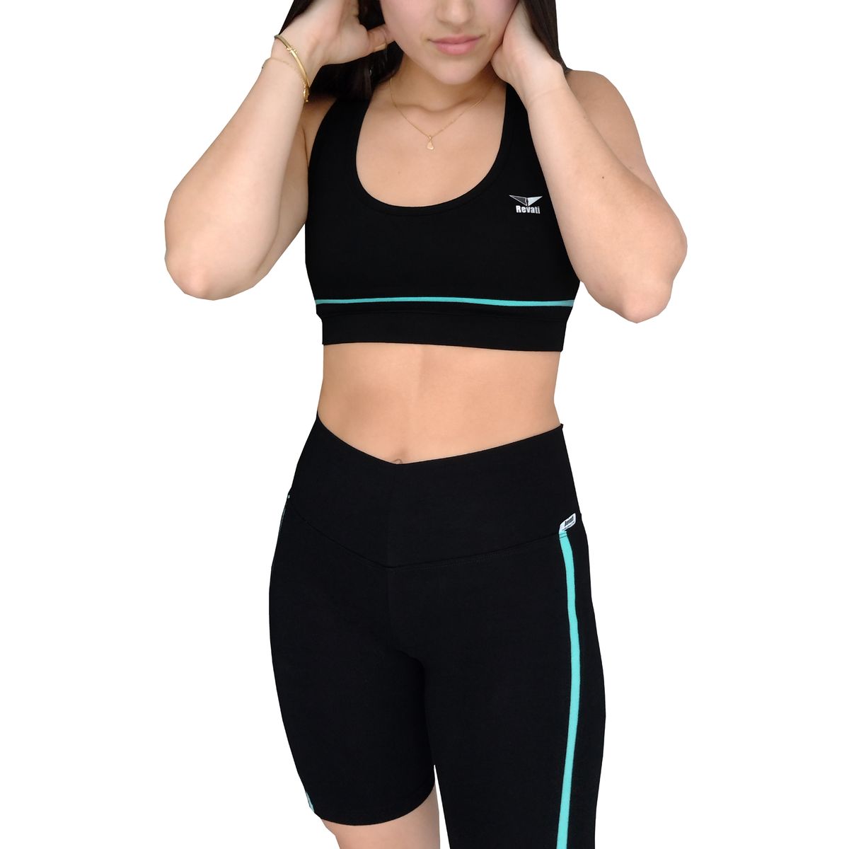 REVATI - Leggins deportivo mujer algodón - corto