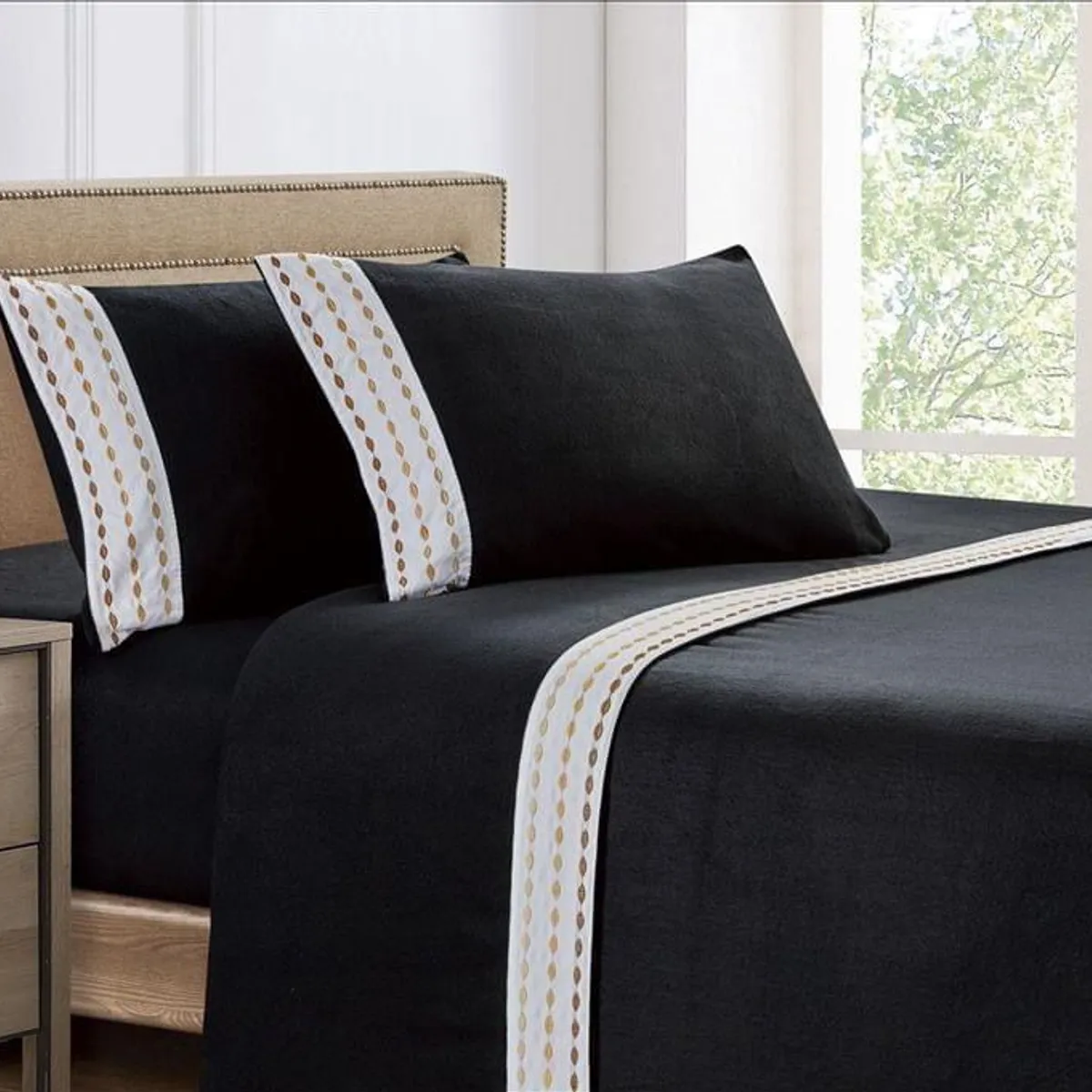 CASATEX - Juego de Sábanas Polar Bordada Ultra Suave 2 Plazas