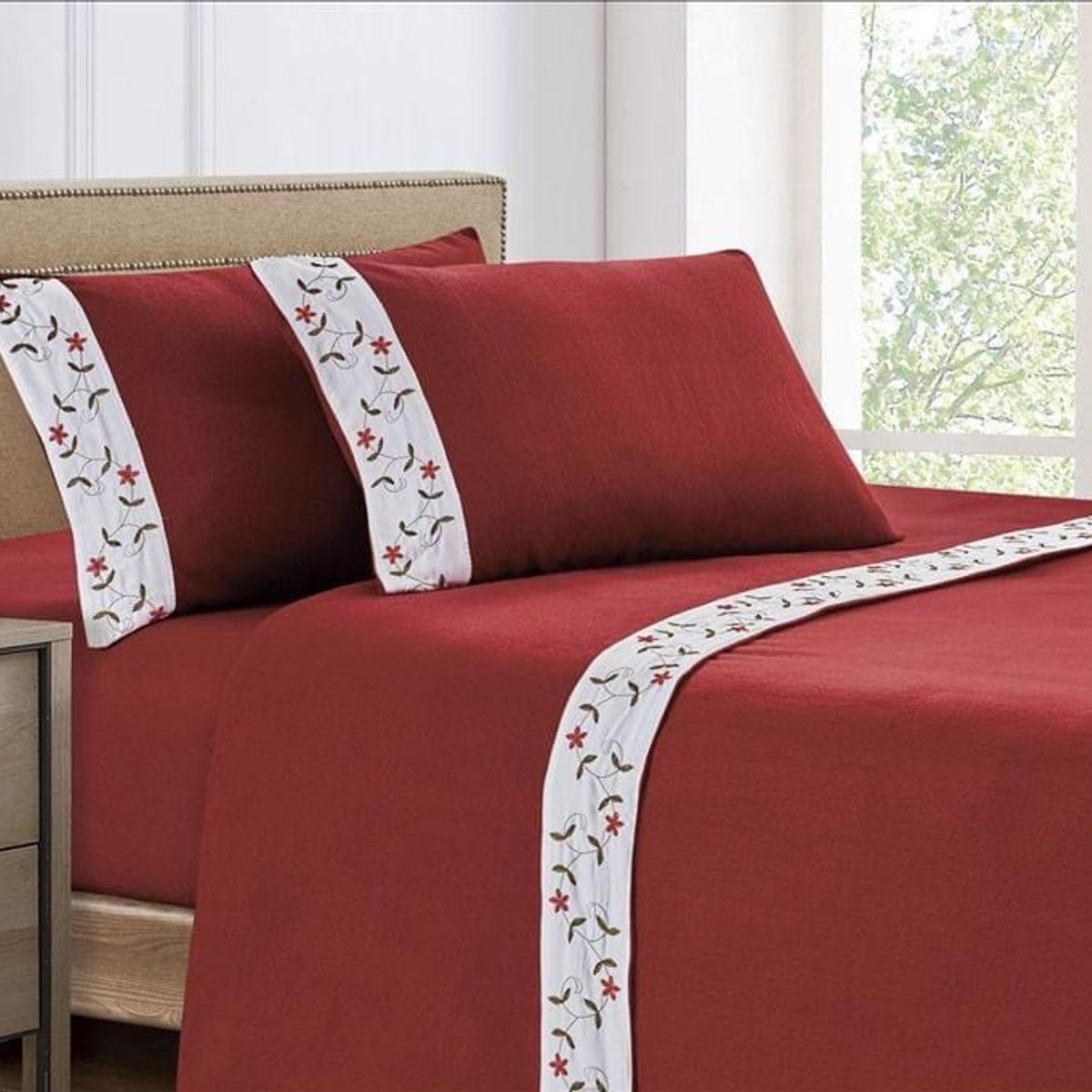 CASATEX - Juego de Sábanas Polar Bordada Ultra Suave 2 Plazas