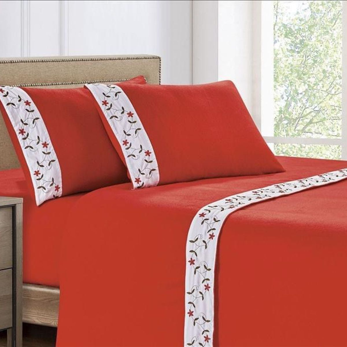 CASATEX - Juego de Sábanas Polar Bordada Ultra Suave 2 Plazas