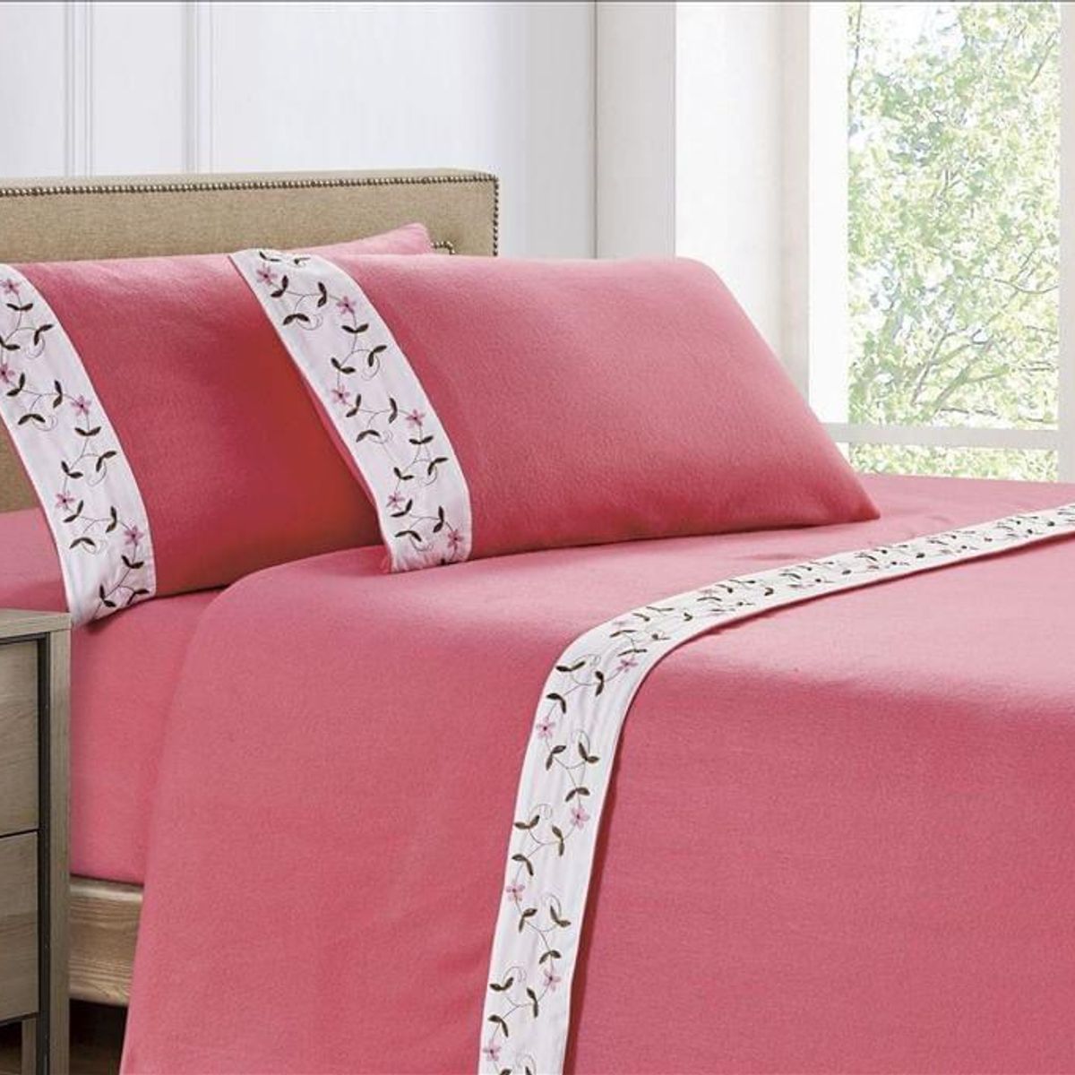 CASATEX - Juego de Sábanas Polar Bordada Ultra Suave 2 Plazas