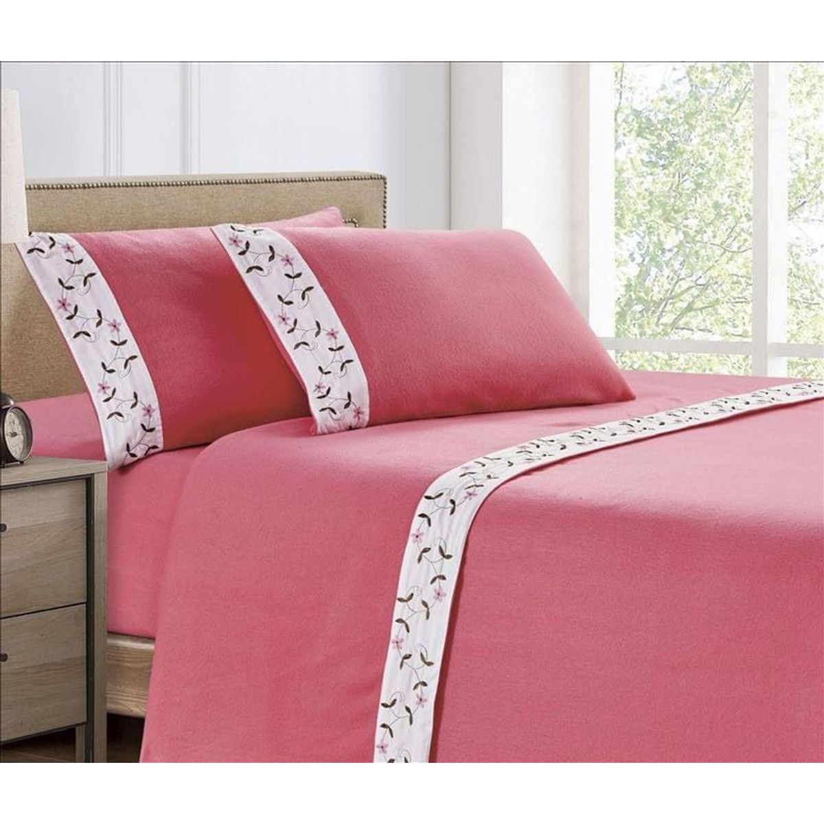 CASATEX - Juego de Sábanas Polar Bordada Ultra Suave 2 Plazas