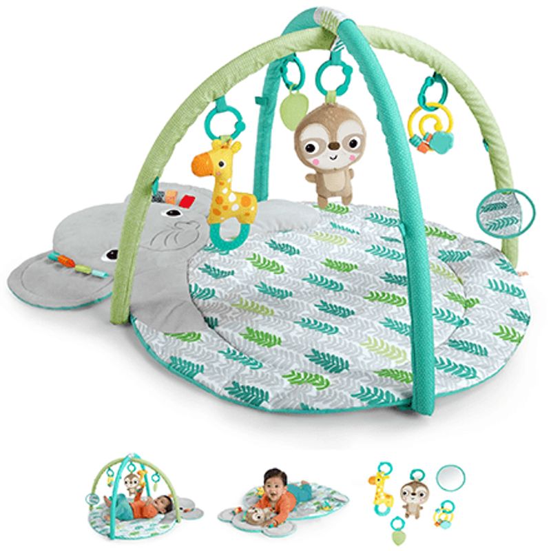 PERU IMPORTACIONES - BRIGHT STARTS HUG ‘N CUDDLE ELEPHANT ACTIVITY BABY GYM
