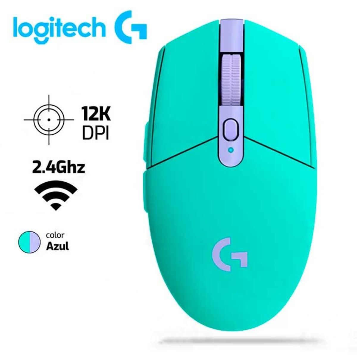 LOGITECH - Mouse Logitech G305 Inalambrico 12,000 DPI Menta