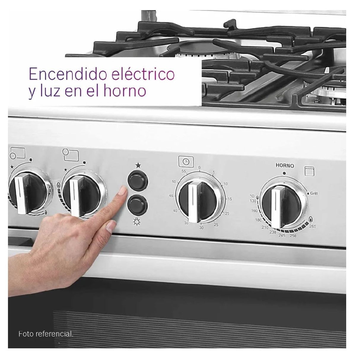 BOSCH - Cocina Bosch PRO547 IX a Gas de Pie 30" 5 Hornillas Acero Inoxidable