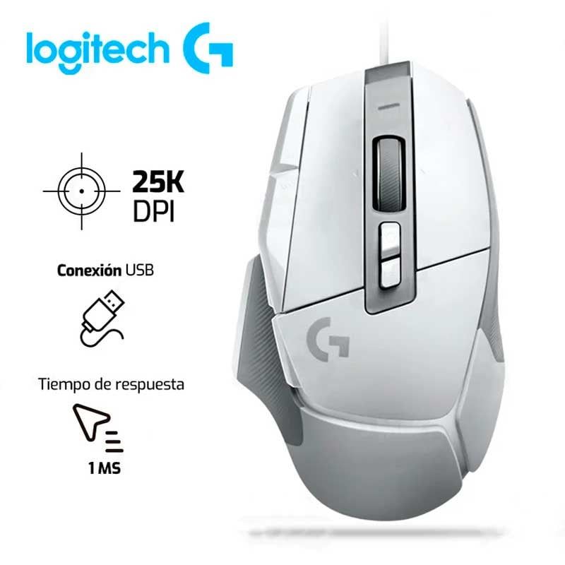 LOGITECH - Mouse LOGITECH G502 X HERO 25,000 DPI Blanco