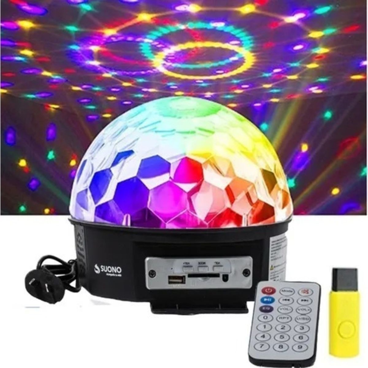 OEM - Parlante Mp3 Con Bluetooth Y Luces Disco Sicodélicas Audioritmico