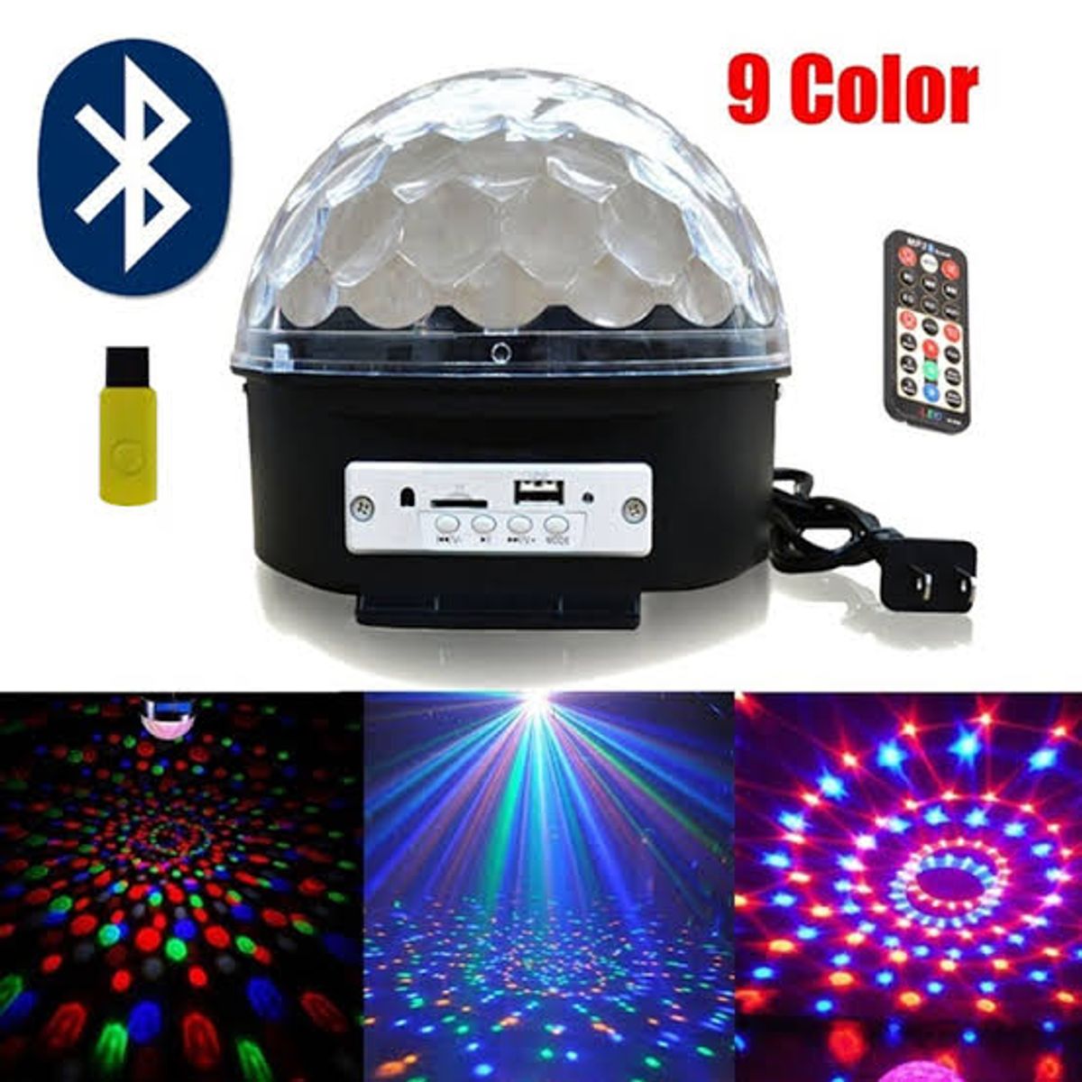 OEM - Parlante Mp3 Con Bluetooth Y Luces Disco Sicodélicas Audioritmico