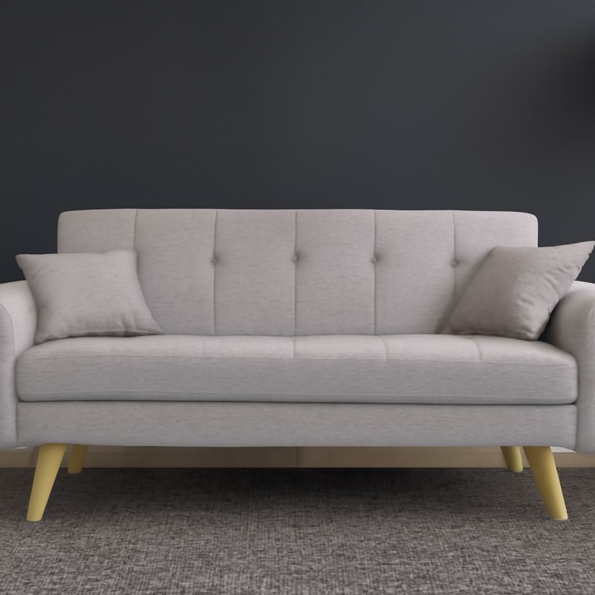 GENERICO - Sofa 3 cuerpos Lineo - Gris Claro