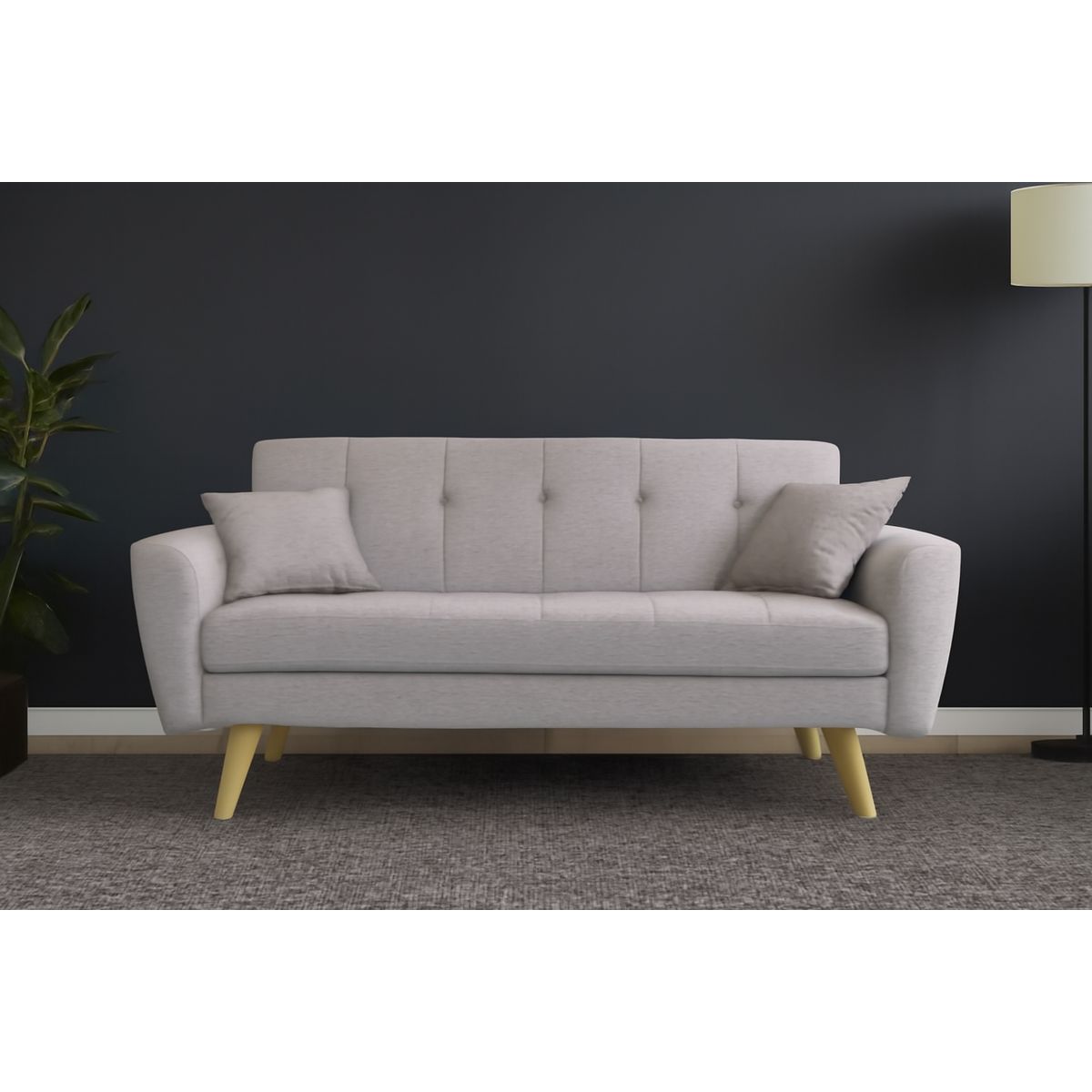 GENERICO - Sofa 3 cuerpos Lineo - Gris Claro