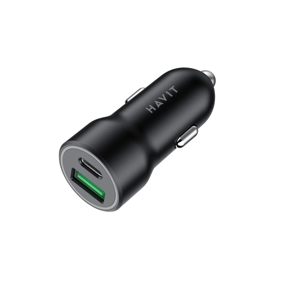 HAVIT - Cargador rápido de teléfono portátil para auto Havit HV-CC613 negro