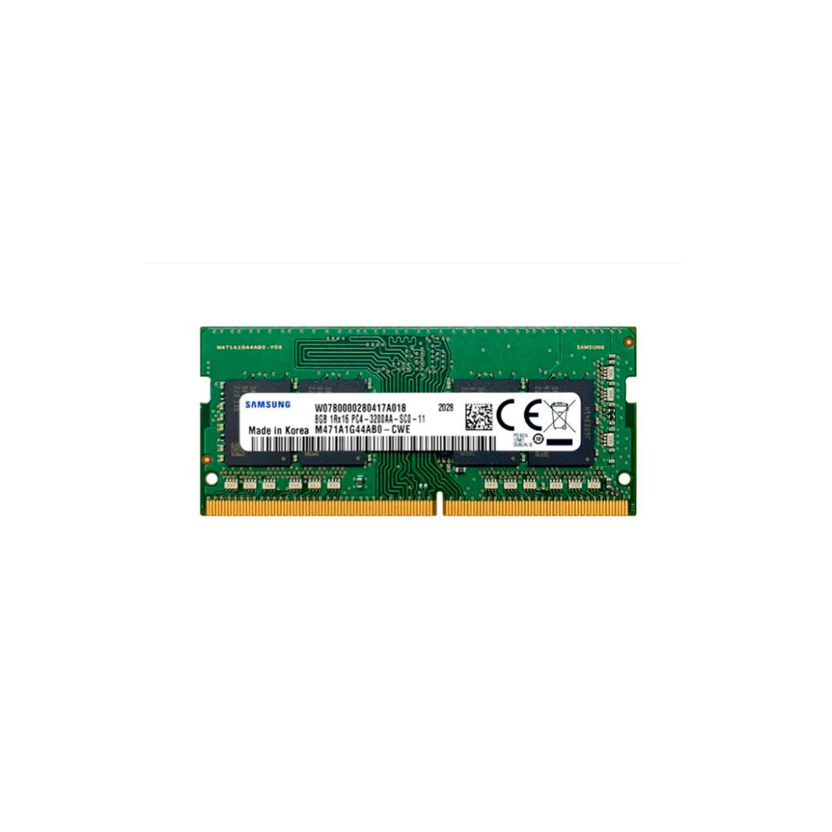 SAMSUNG - MEMORIA RAM SAMSUNG 8GB DDR4-3200 SODIMM P/N: M471A1G44AB0-CWE