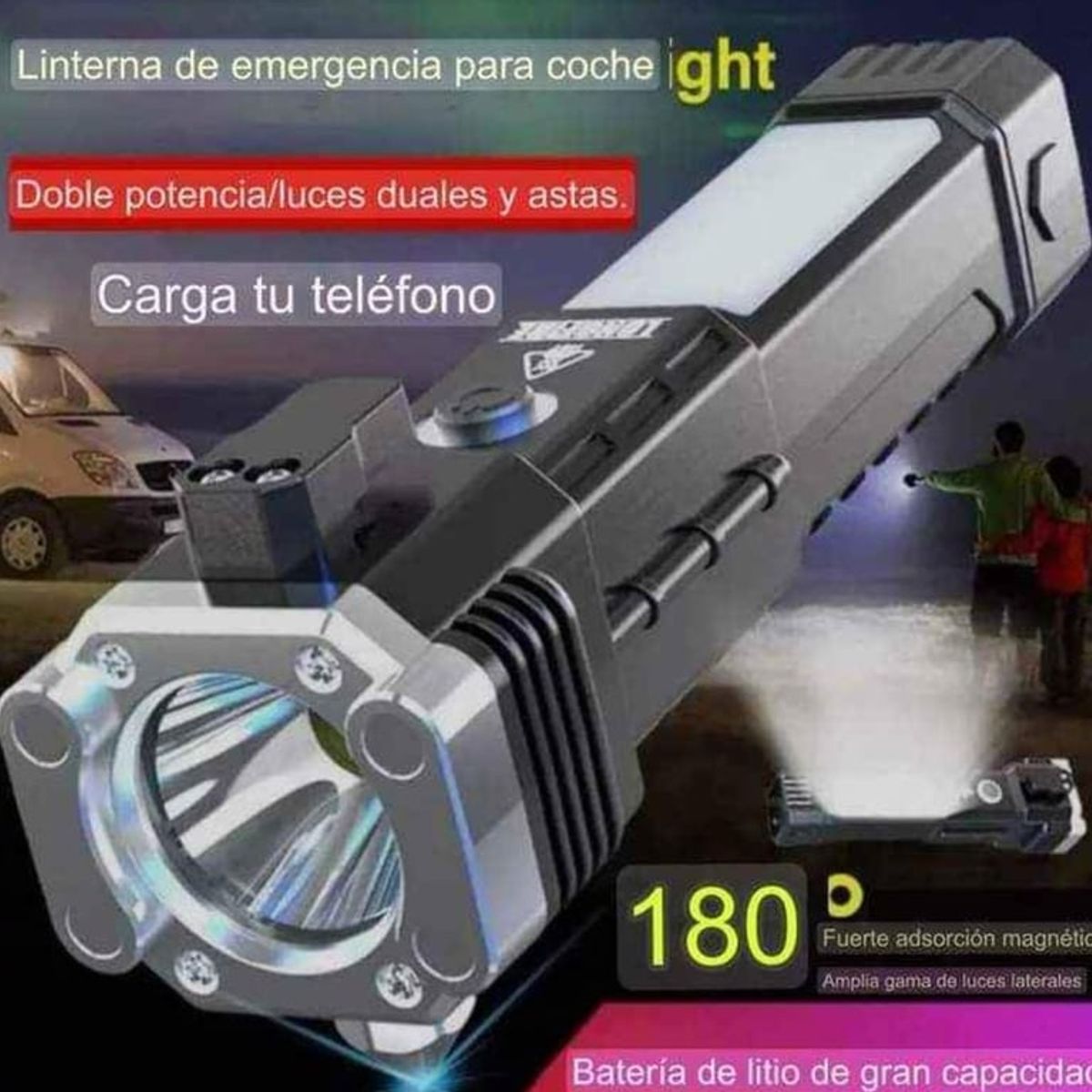 IMPORTADO MC - Linterna Martillo 4 en 1