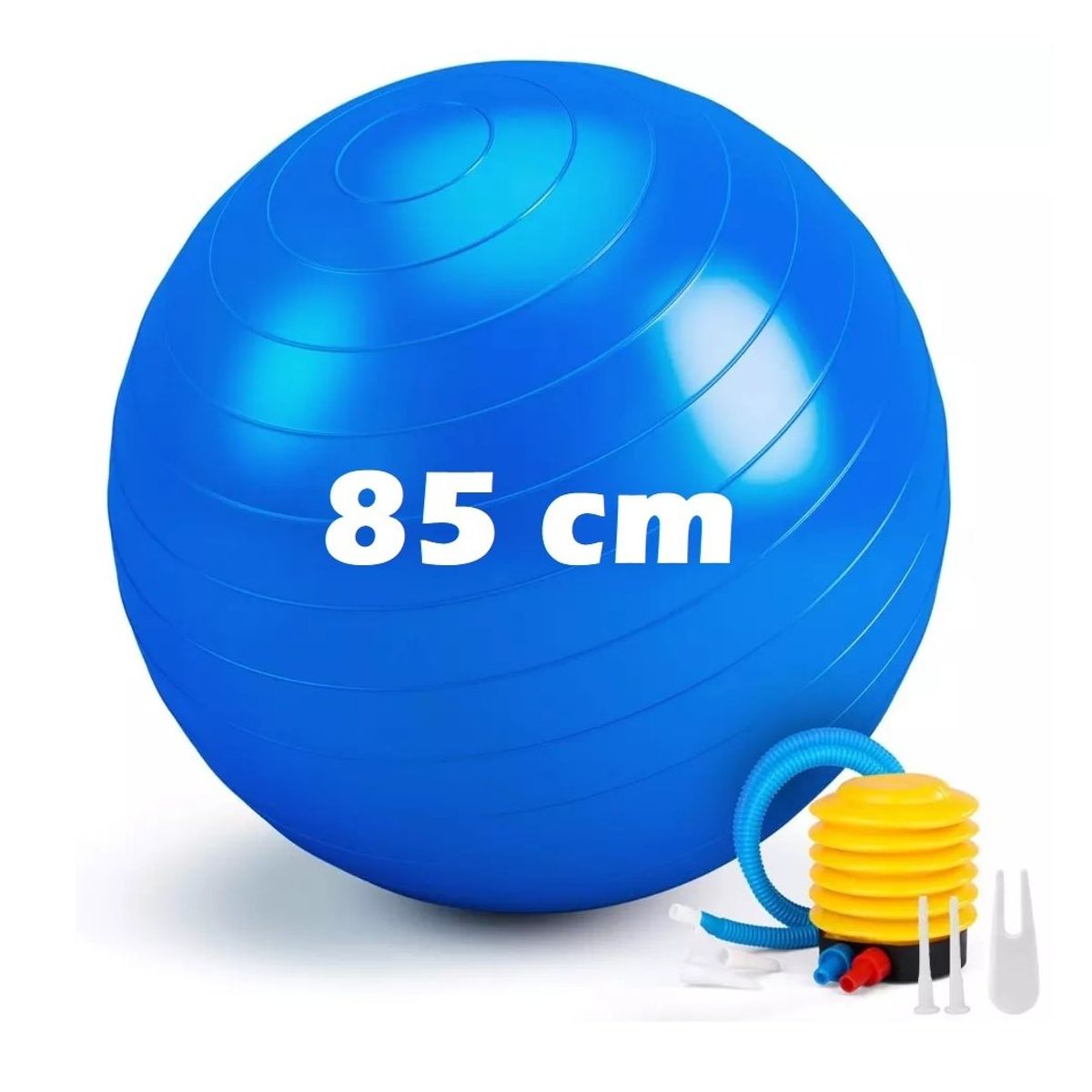 GENERICO - PELOTA DE YOGA PILATES 85 CM + INFLADOR GRATIS