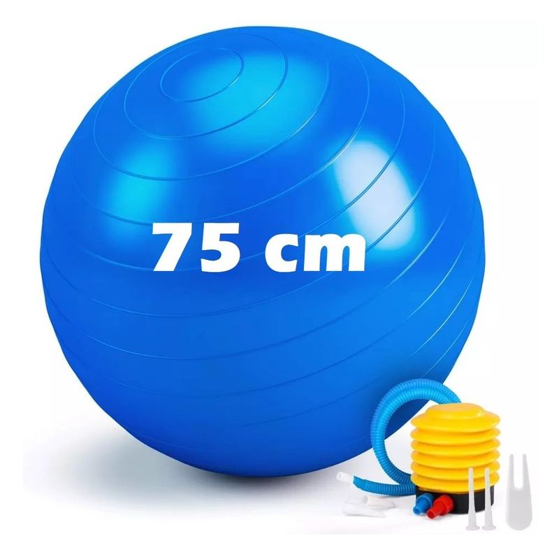 GENERICO - PELOTA DE YOGA PILATES 75 CM + INFLADOR GRATIS