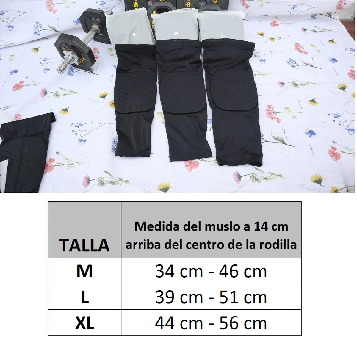 GENERICO - Rodillera Acolchada 2 unidades - NEGRO TALLA M