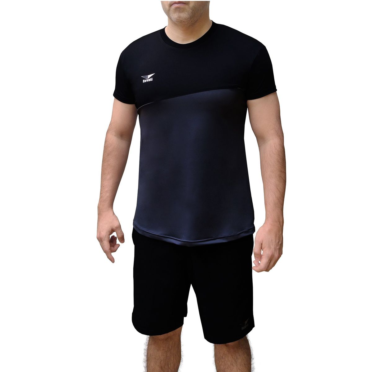 REVATI - Polo deportivo hombre licrado - plomo