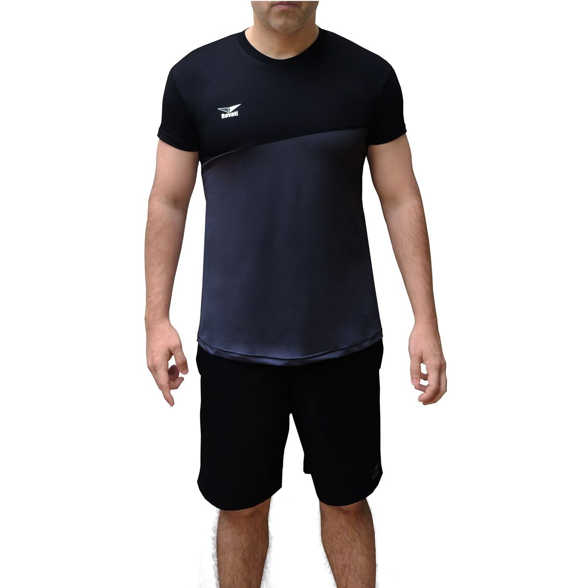 REVATI - Polo deportivo hombre licrado - plomo