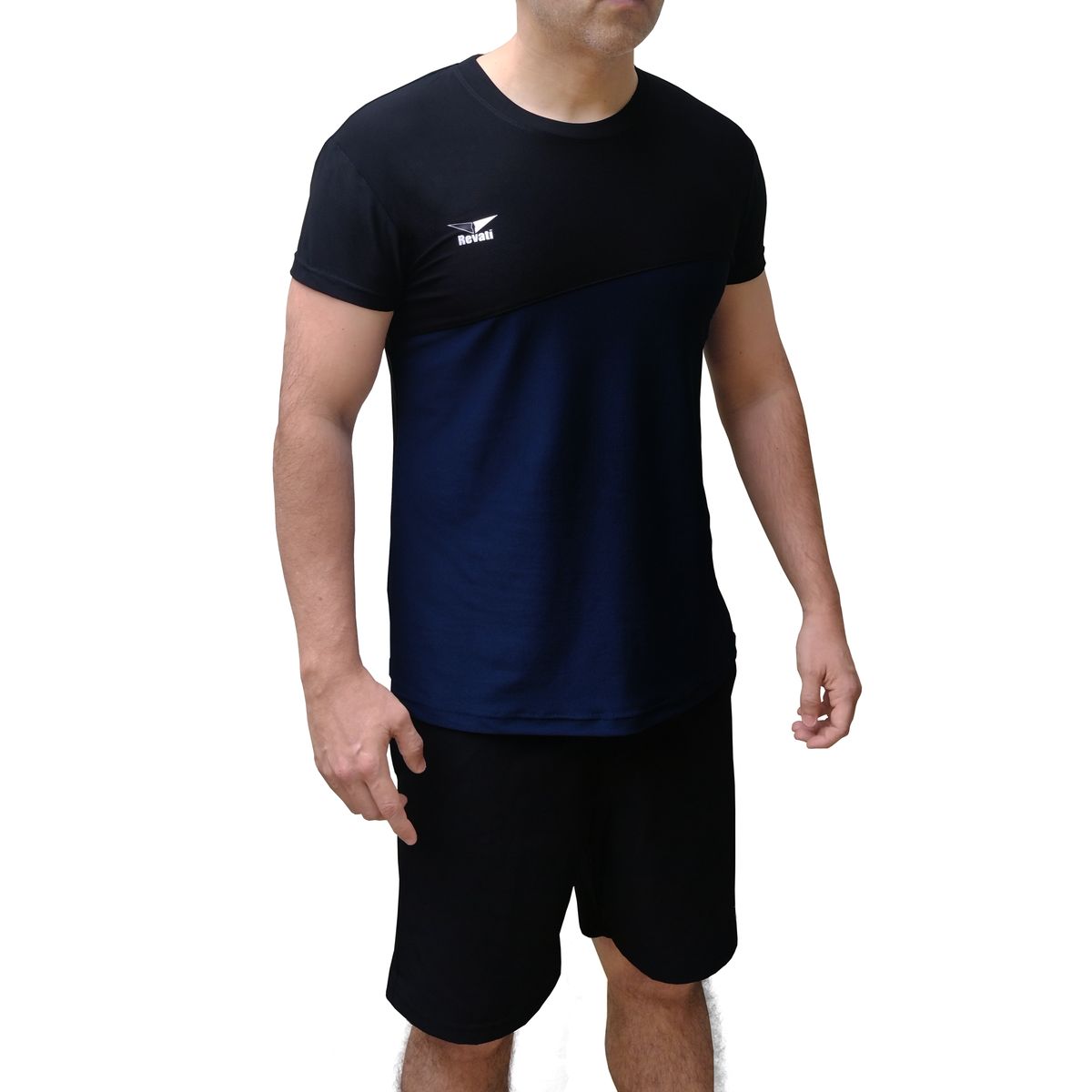 REVATI - Polo deportivo hombre licrado azul