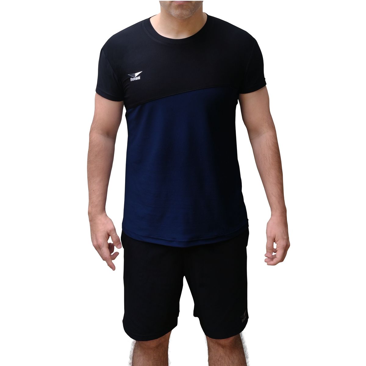 REVATI - Polo deportivo hombre licrado azul