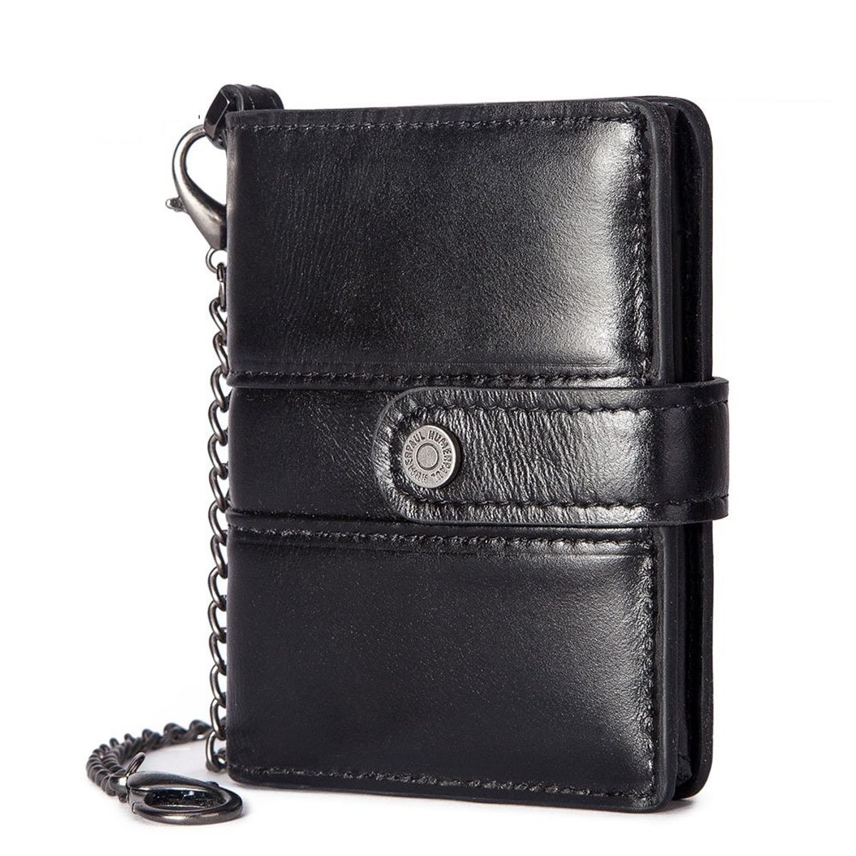 GENERICO - BILLETERA DE MUJER - TARJETERO CON CADENA 100 CUERO VACUNO HUMERPAUL