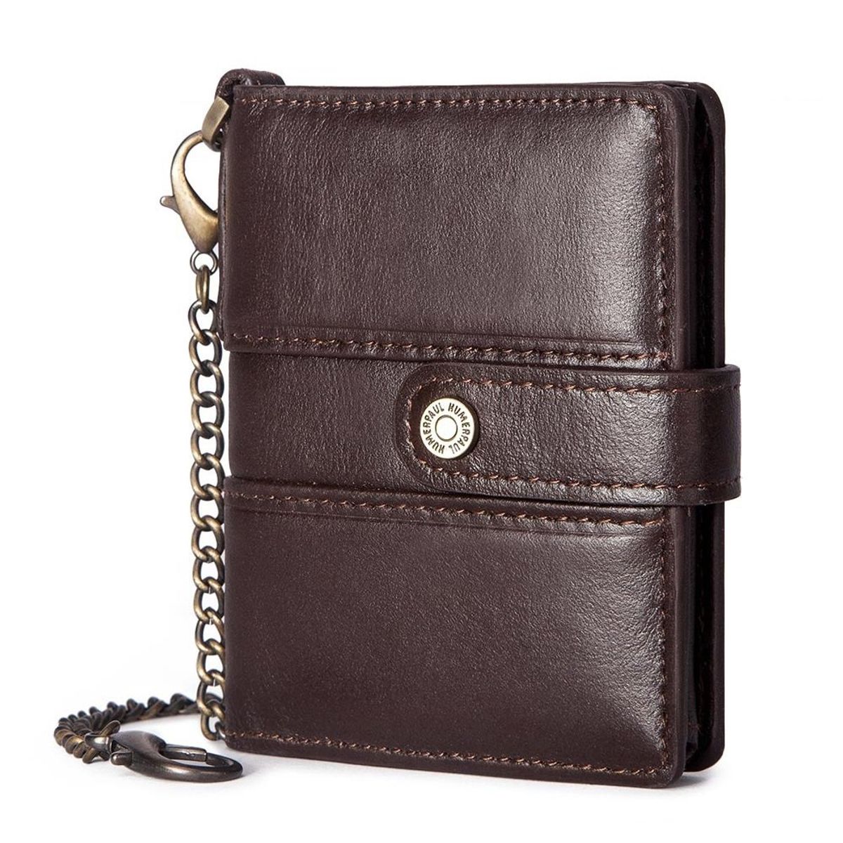 GENERICO - BILLETERA DE MUJER - TARJETERO CON CADENA 100 CUERO VACUNO HUMERPAUL