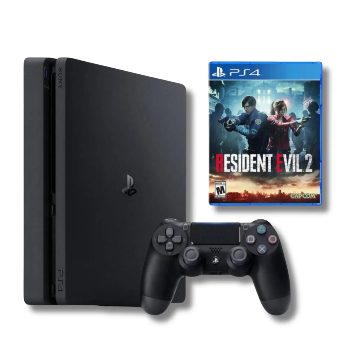 SONY - Consola Ps4 Slim 1TB Negro + Resident evil 2 reacondicionado