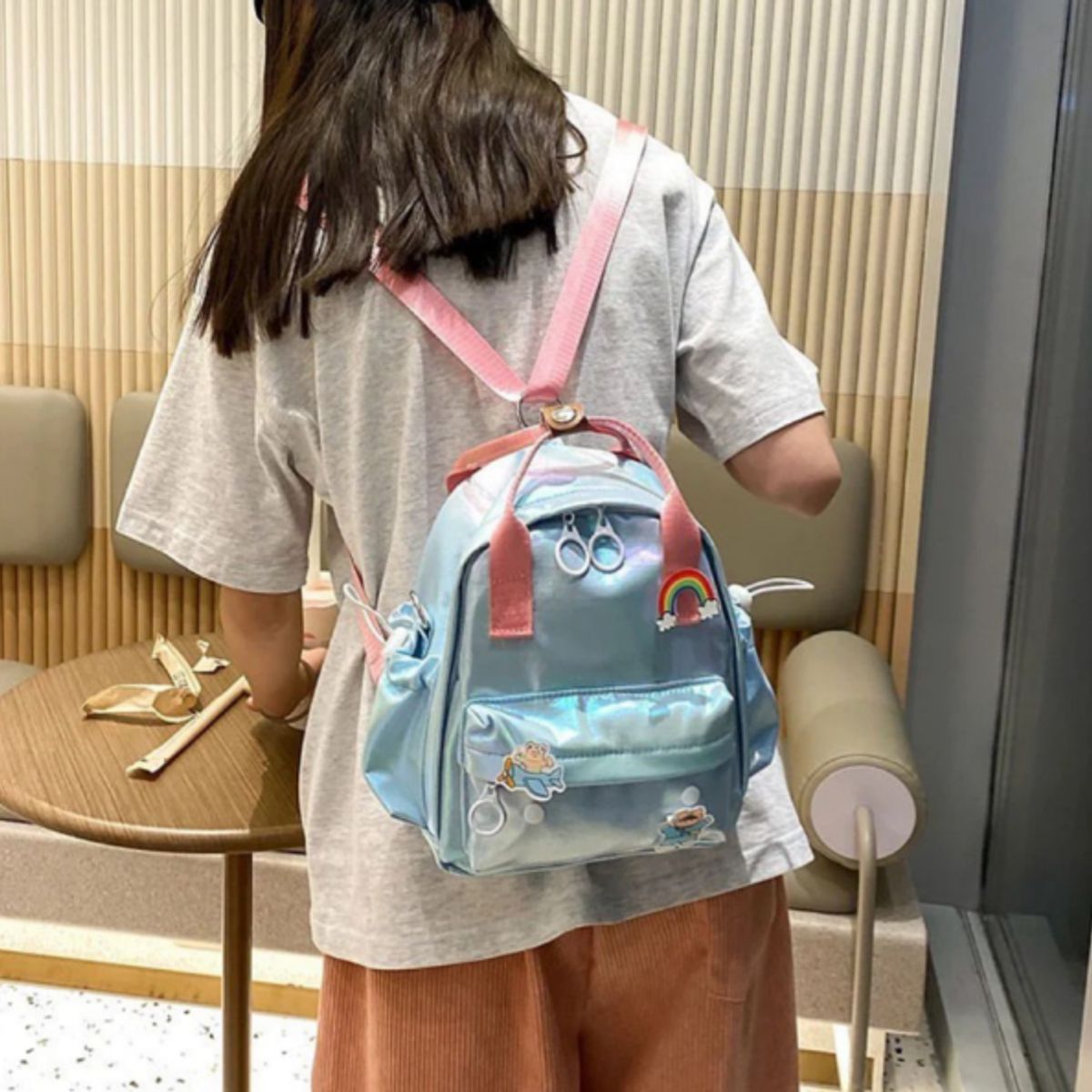 GENERICO - MOCHILA JUVENIL RAINBOW KAWAII