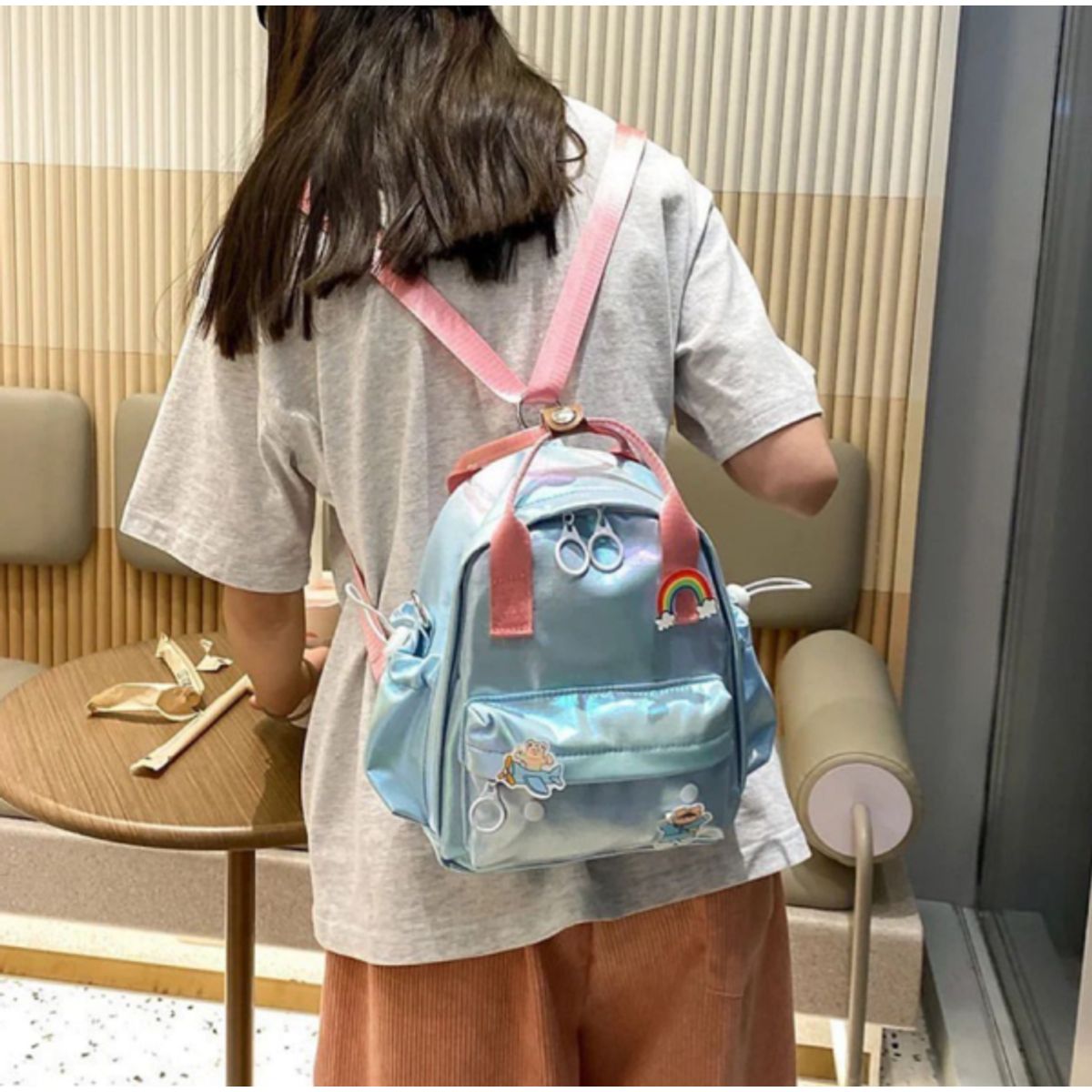 GENERICO - MOCHILA JUVENIL RAINBOW KAWAII