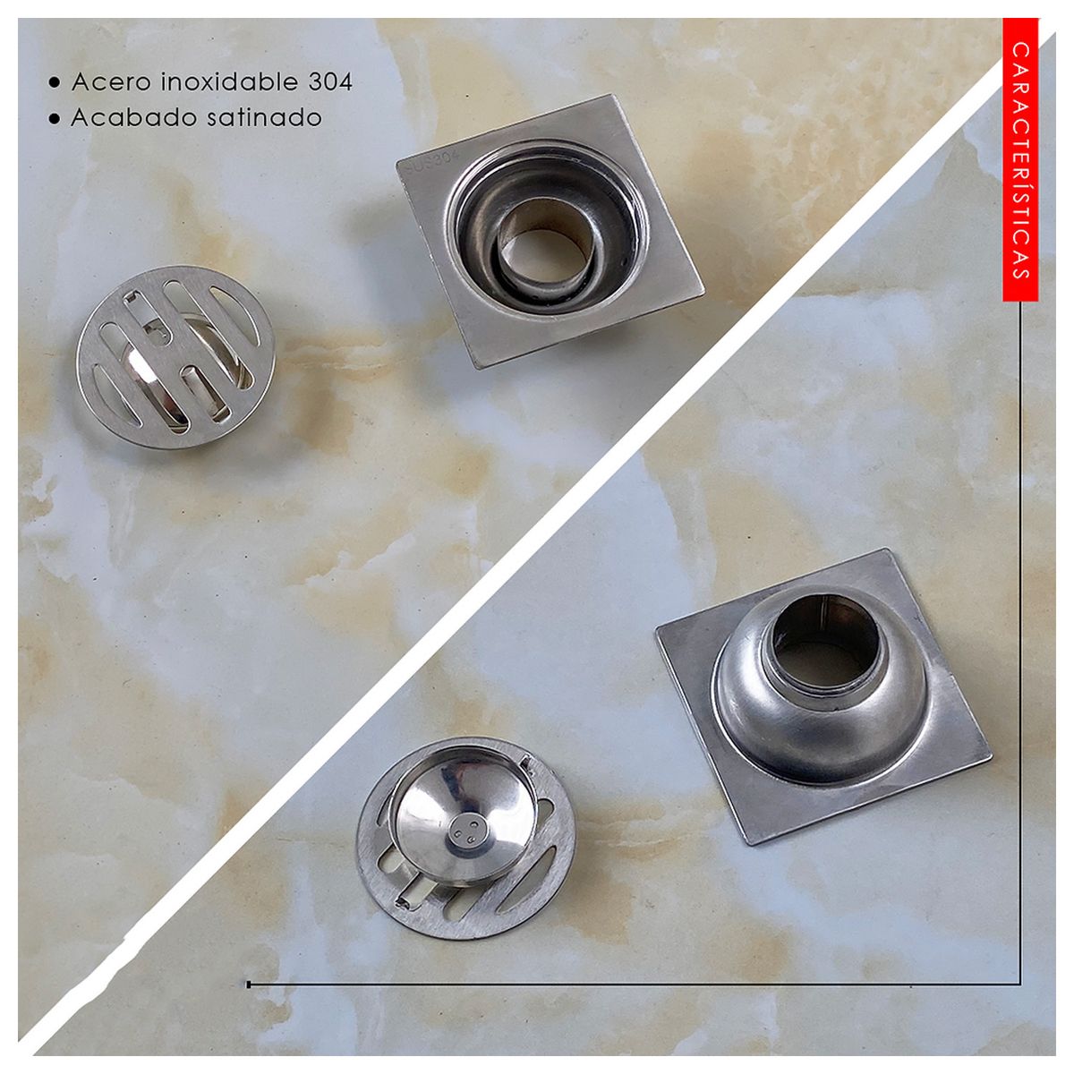 XM - Sumidero en Acero Inoxidable 304