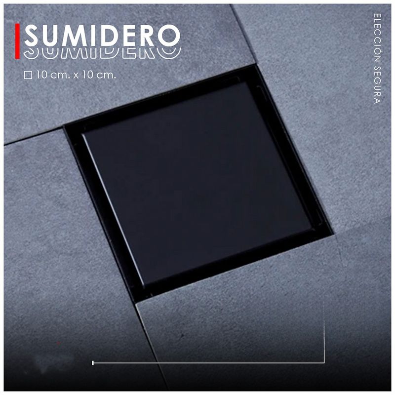 XM - Sumidero en Acero Inoxidable 304 Negro mate