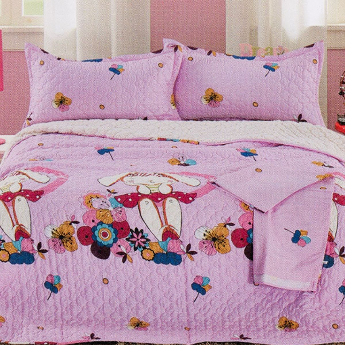 MINGDA - Set de Cubrecama 1.5 pz Kids con Sherpa + Sabanas + Funda de 5 piezas