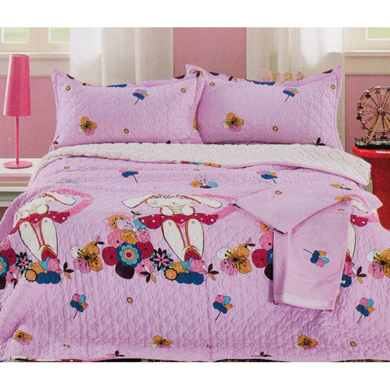 MINGDA - Set de Cubrecama 1.5 pz Kids con Sherpa + Sabanas + Funda de 5 piezas