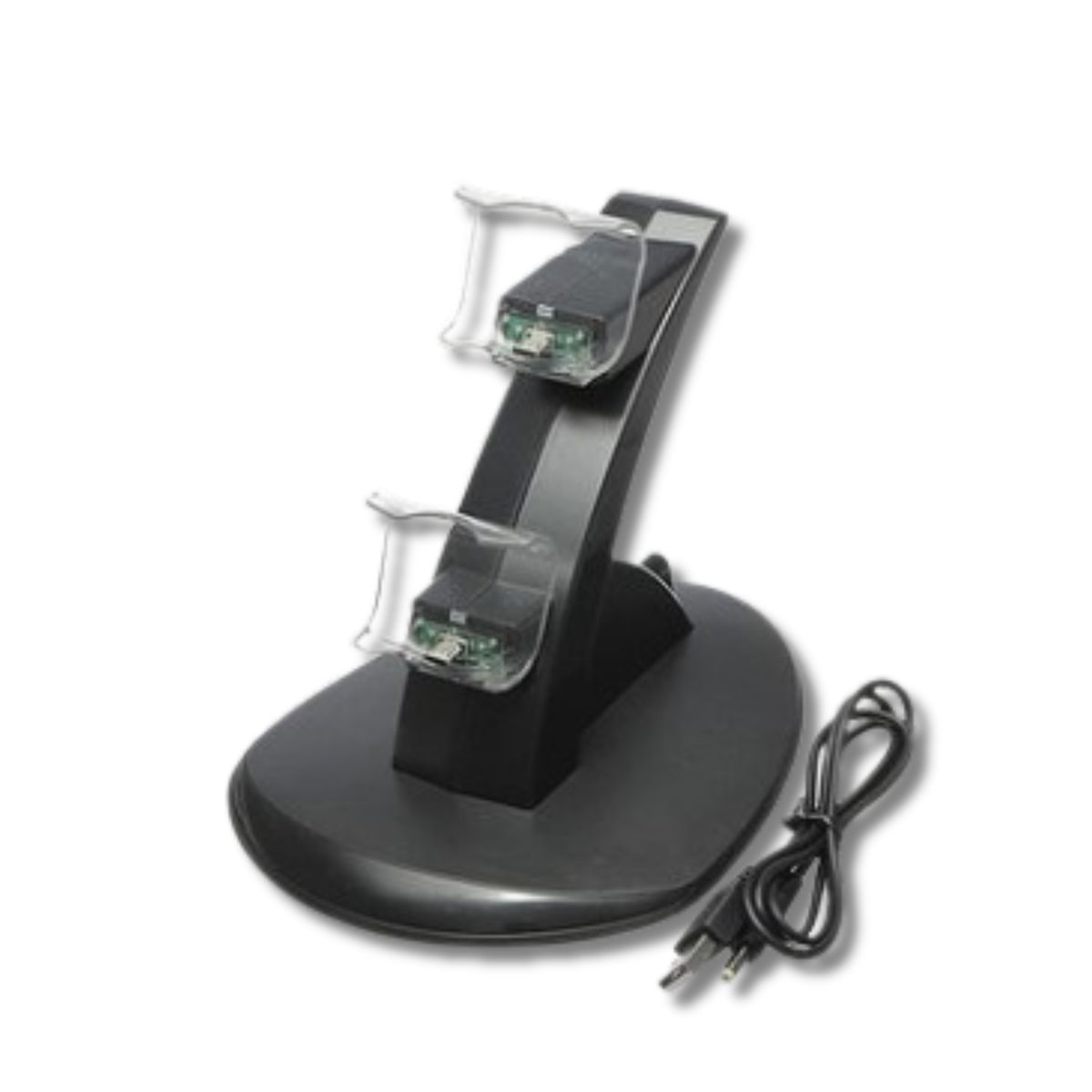 GENERICO - Cargador de mando LED Dual USB PS4 GENÉRICO.