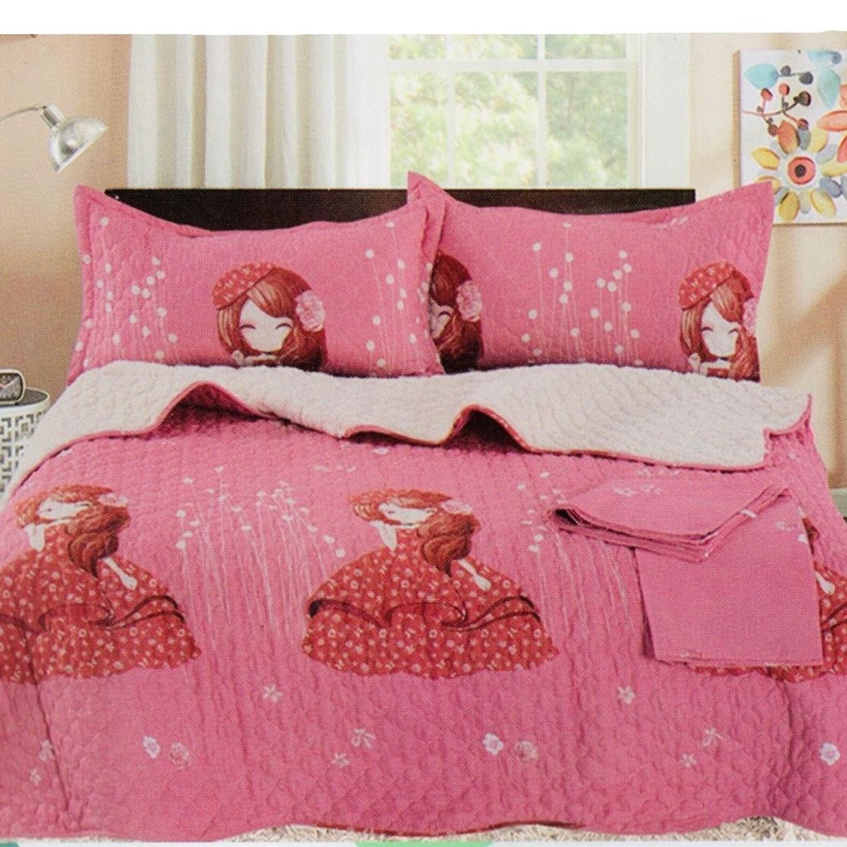 MINGDA - Set de Cubrecama 1.5 pz Kids con Sherpa + Sabanas + Funda de 5 piezas