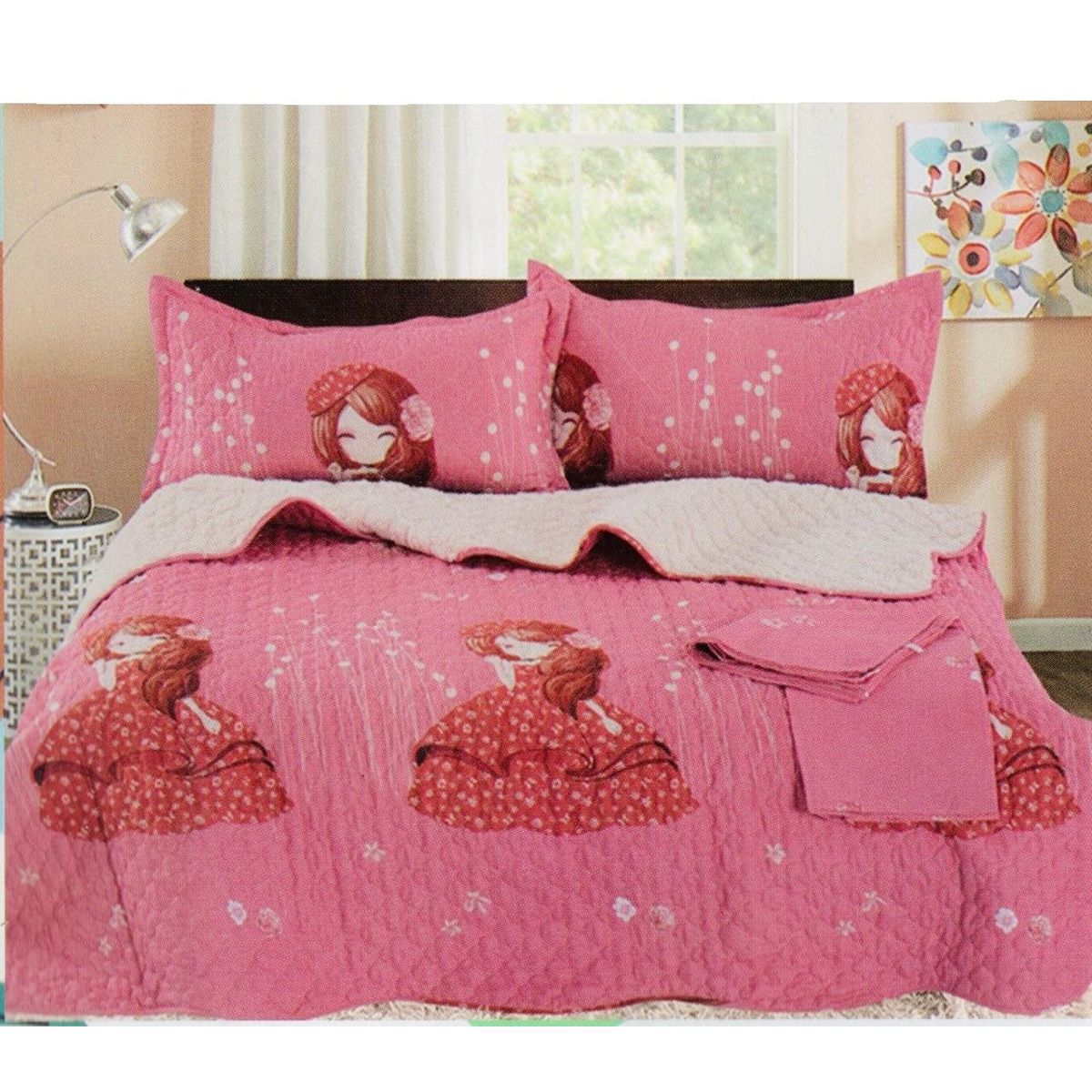 MINGDA - Set de Cubrecama 1.5 pz Kids con Sherpa + Sabanas + Funda de 5 piezas