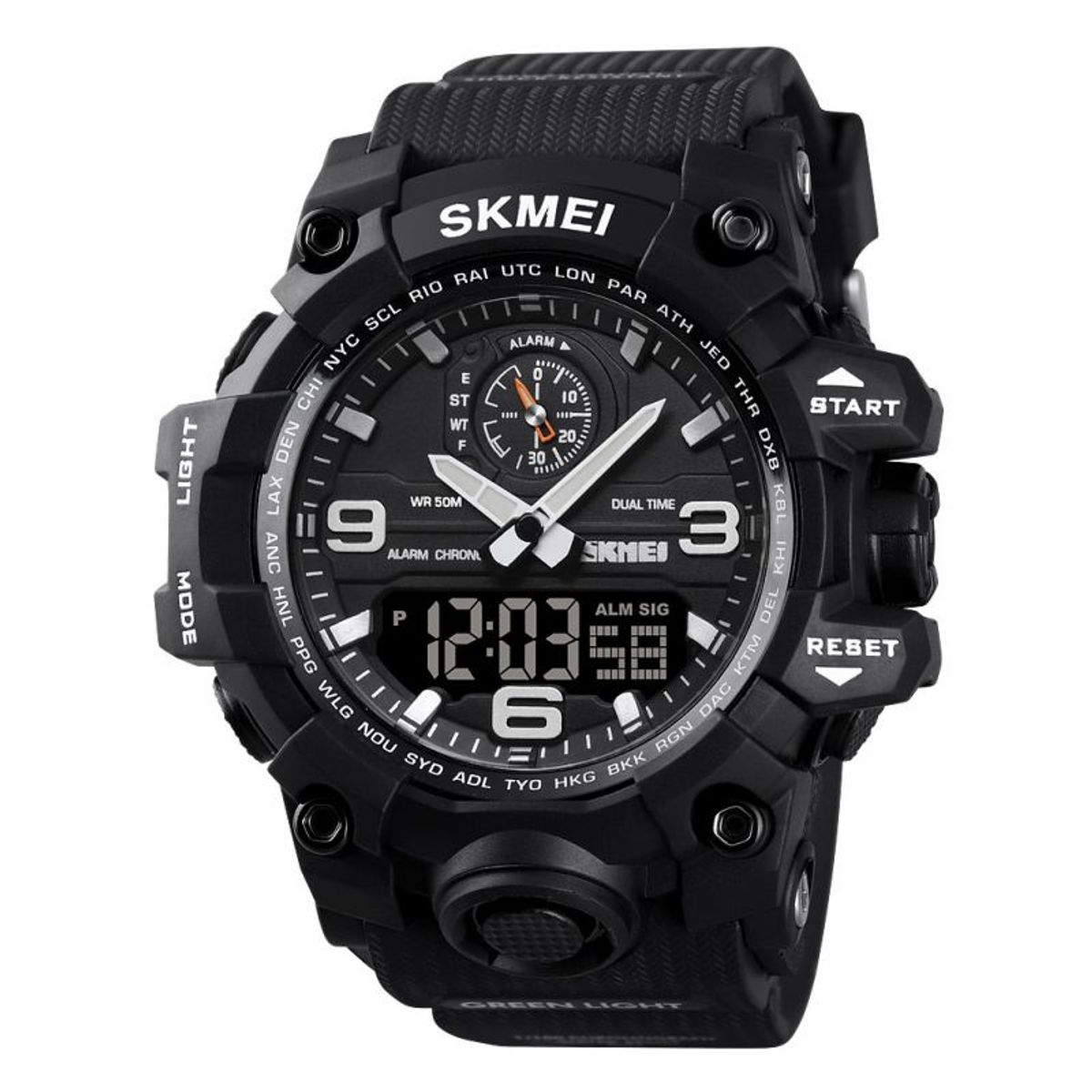 SKMEI - Skmei - Reloj 1586BK Analógico y Digital para Hombre