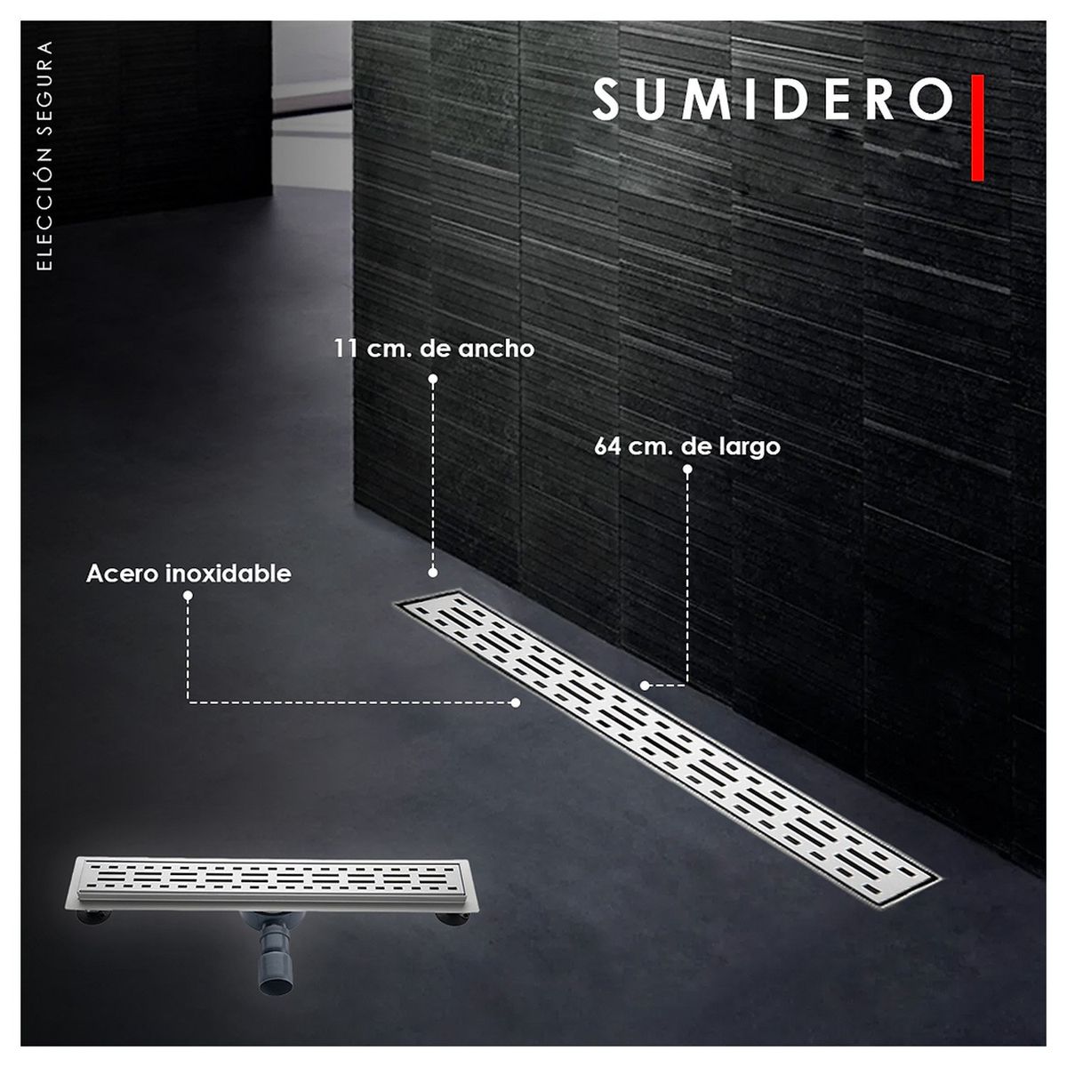 GENERICO - Sumidero en Acero Inoxidable 304