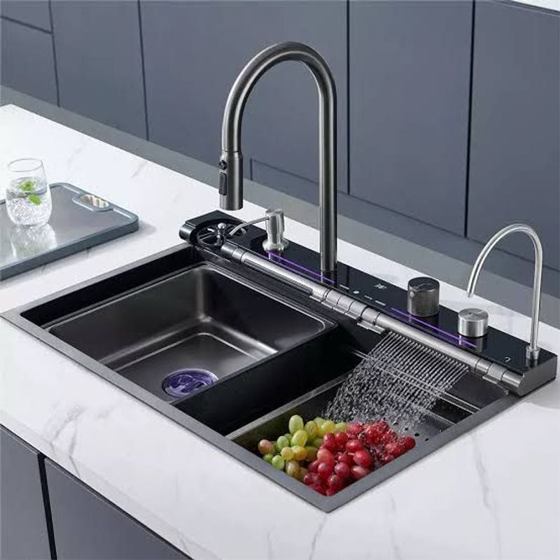 GENERICO - LAVADERO MULTIFUNCIONAL PREMIUM 7 TECLAS ACERO INOXIDABLE SS304