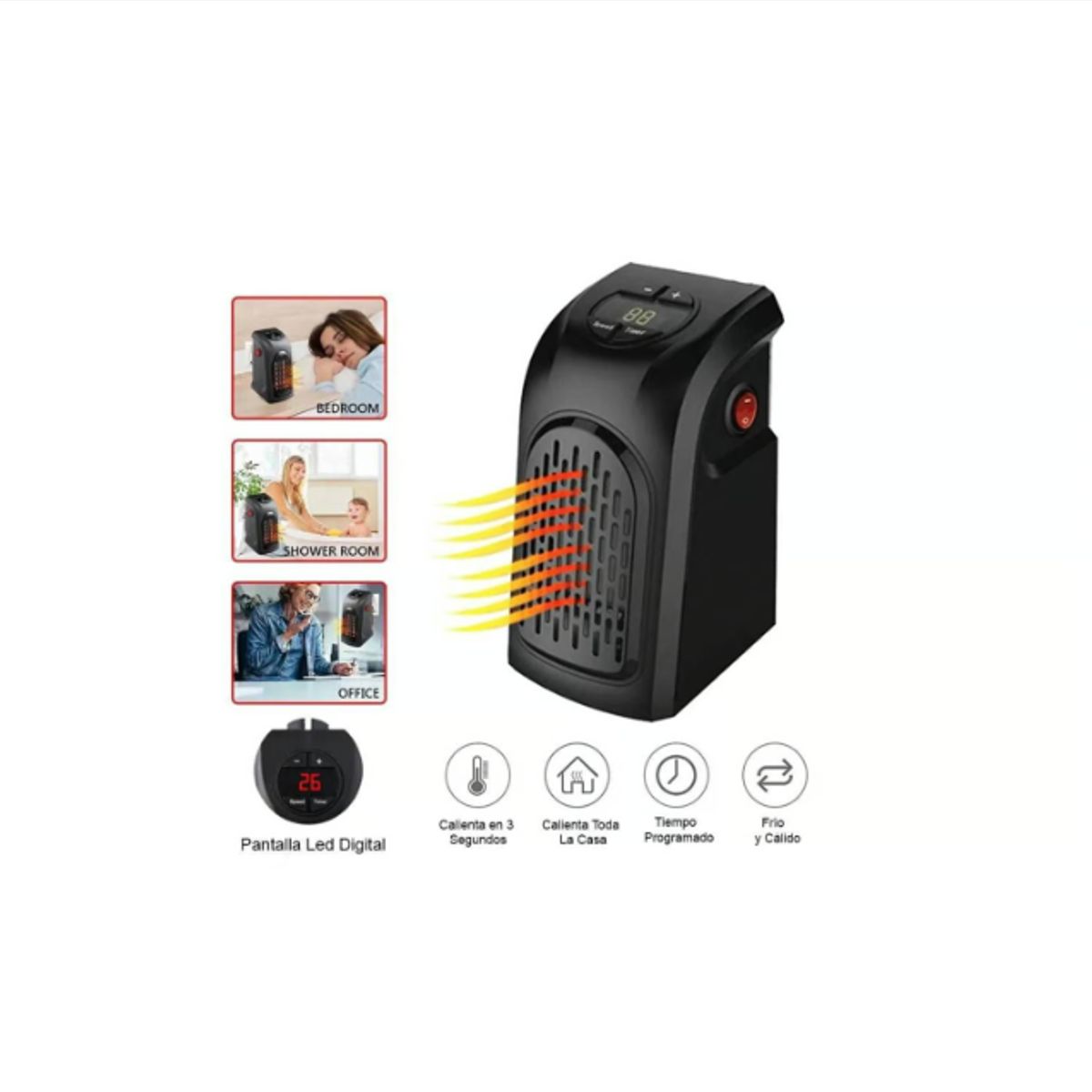 GENERICO - Estufa Calentador Calefacción Eléctrico para el hogar.