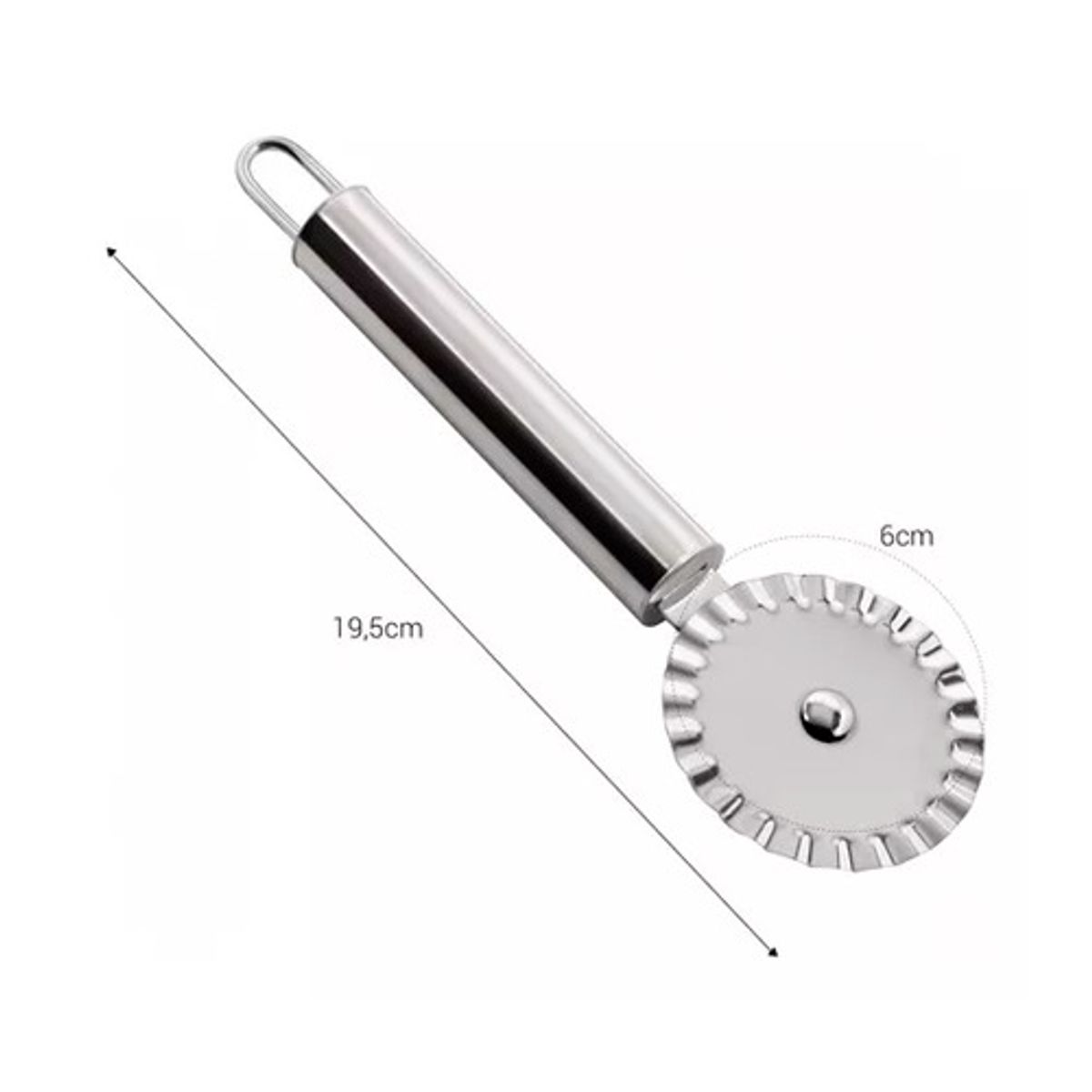 GENERICO - CORTADOR DE PIZZA Y RAVIOLES DE ACERO INOXIDABLE