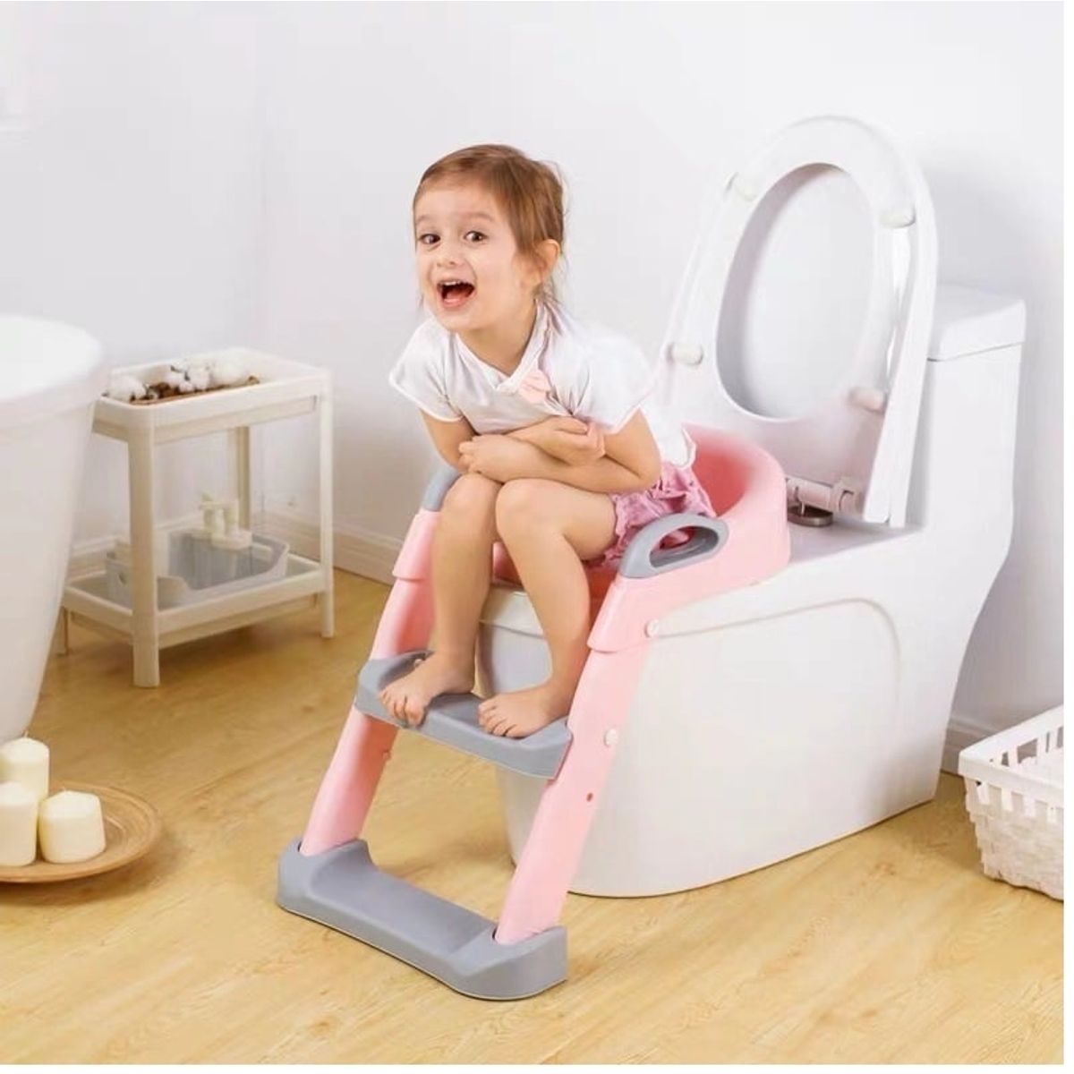 GENERICO - Asiento de Entrenamiento Ajustable para Inodoro Rosado