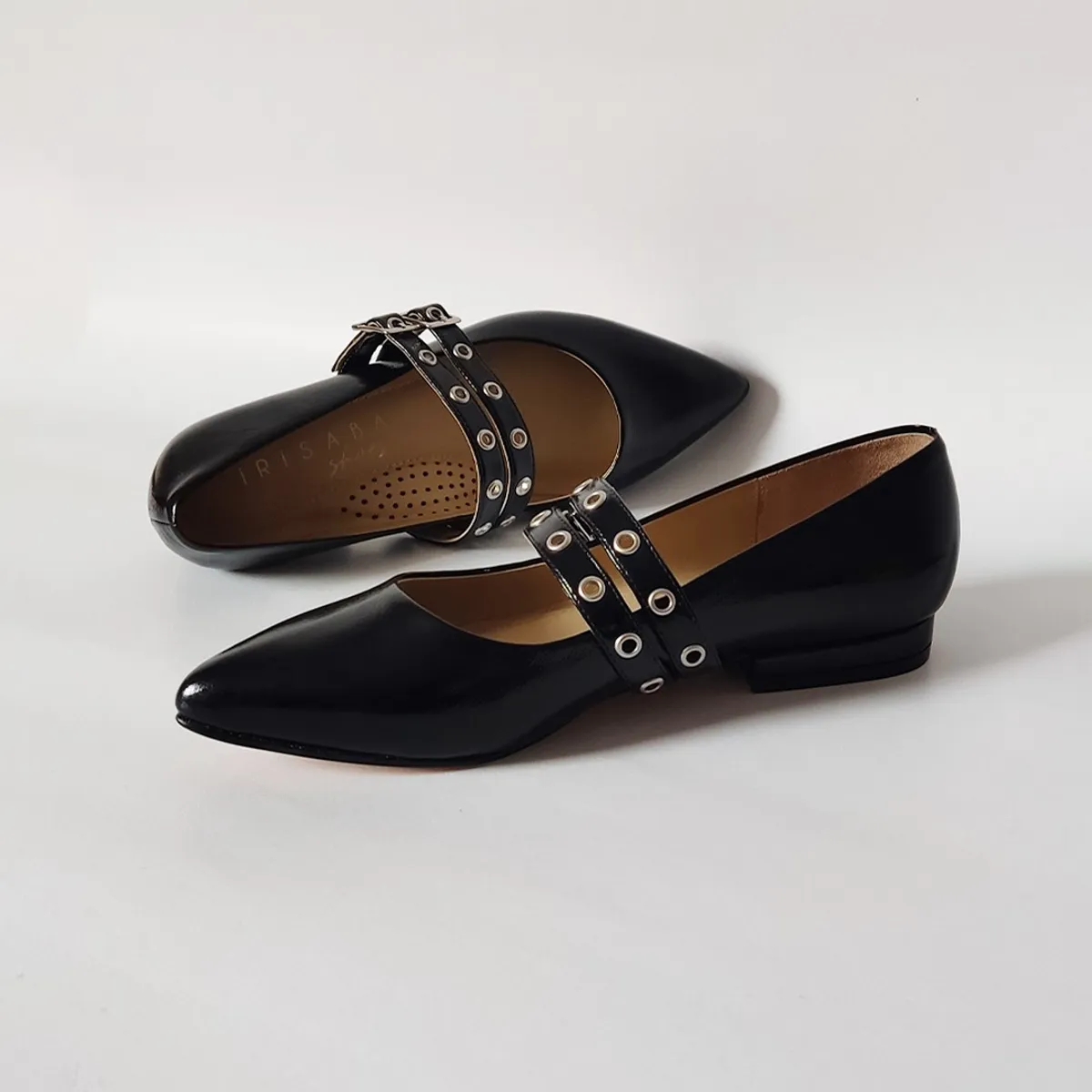 IRISABA - BALERINA DE CUERO IRISABA PARA MUJER VERA NEGRO_.
