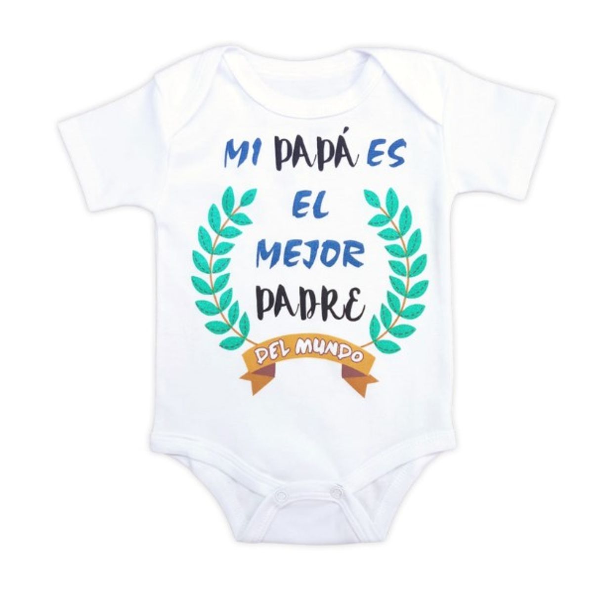 GENERICO - Body Eres El Mejor Papá Blanco de Algodón Pima